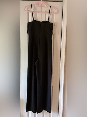 White House Black Market Black Wide-Leg Jumpsuit with Spaghetti Straps